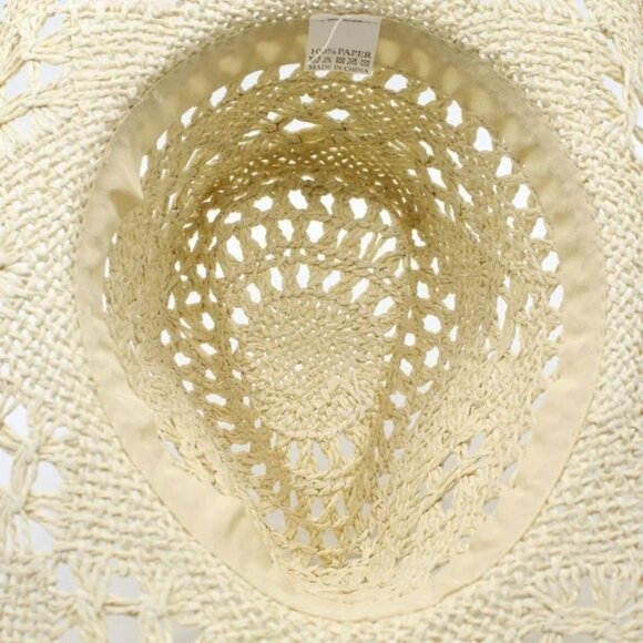 Beige Western Cowboy Cowgirl Straw Hat Sun Summer Beach Party Rodeo, Womens Mens - Picture 5 of 7